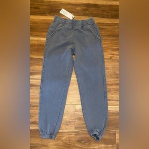 NWT BOBI NEW YORK 100% COTTON JOGGERS SIZE SMALL IN GRANITE